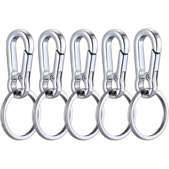 Metal Keychains for Women Men, Key Chain Ring Clip Holder Organizer for Home Car, Cut Keyring Accessories