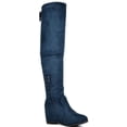 thumbnail image 5 of Women's Over The Knee Thigh High Stretch Boots Shoes LEGGY BLUE Size 11, 5 of 6