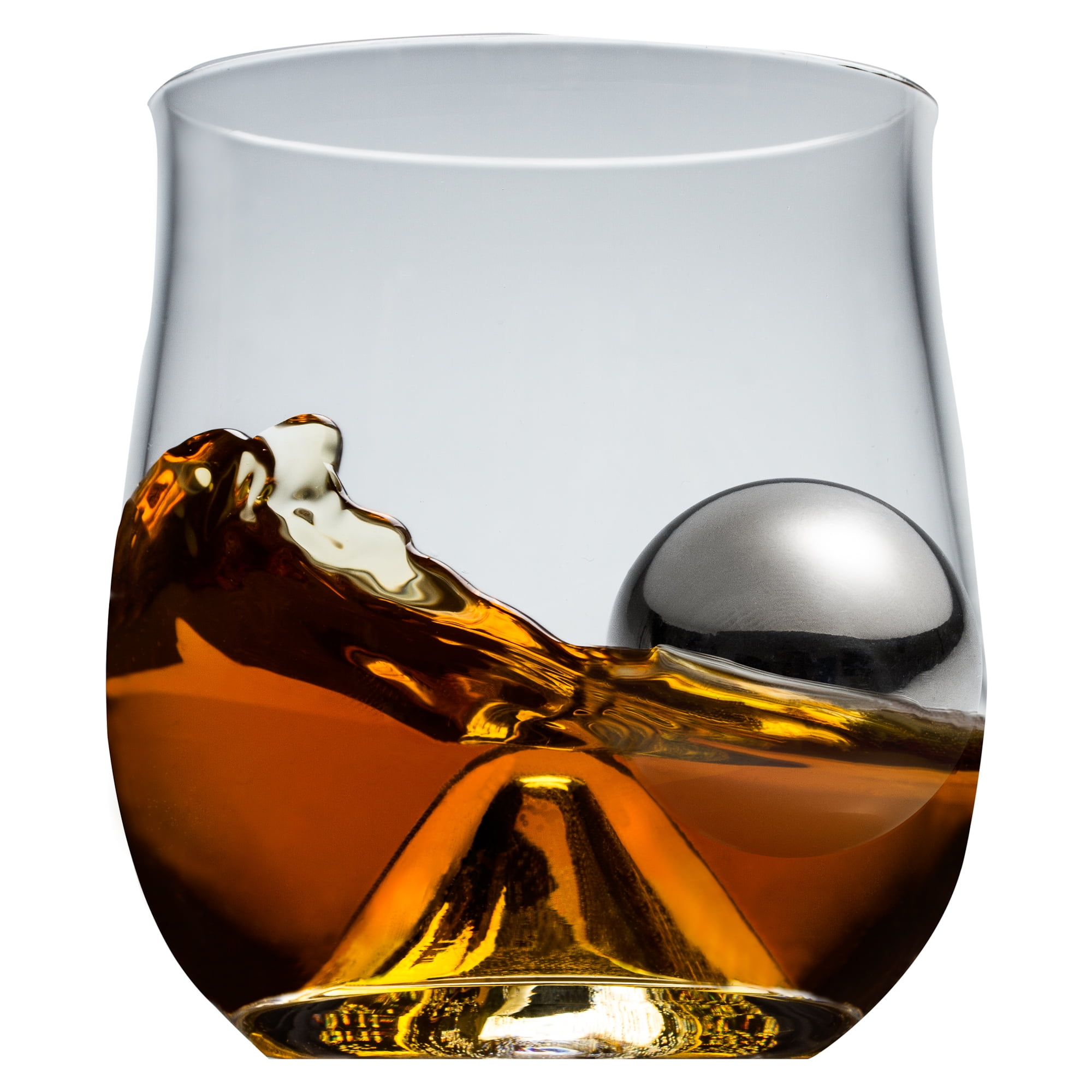 Brilliant ROX and ROLL 4Piece Whisky Glass with Stainless Steel Ice