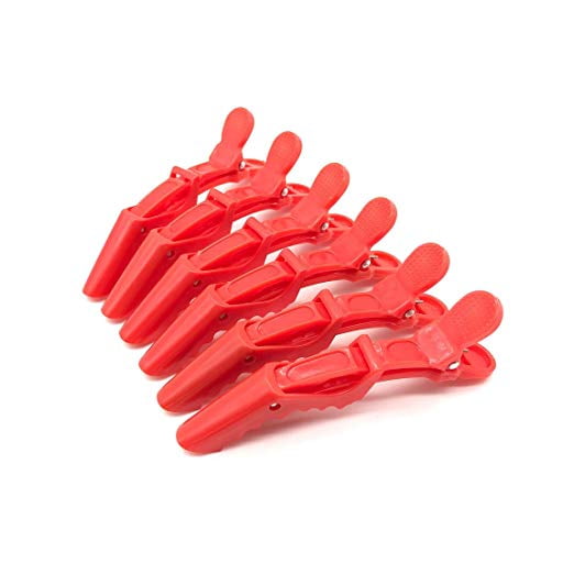 6 PCS Red Alligator Wide Tooth Sectioning Croc Clips for Sectioning Styling All Hair Type Hair Accessories 6 PCS Red Alligator Wide Tooth Sectioning Croc Clips for Sectioning Styling All Hair Type Hair Accessories