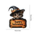 thumbnail image 3 of WMGHA Halloween Wreath Door Sign Welcome Sign for Front Door, Halloween Decorations Black Cat Happy Halloween Sign Hanging Home Wall Decor Halloween Party Favors Outdoor Indoor Supplies, 3 of 3