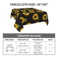 thumbnail image 7 of Wukai Sunflowers Waterproof Tablecloth for Kitchen Dining, Fits Square Tables for 2-4 Seats -60"x60", 7 of 7