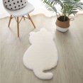 thumbnail image 3 of Alfombra de imitación de piel de conejo para gato, para sala de estar, dormitorio, mesa de café, mesita de noche, lavable a máquina, ajustable, de felpa gruesa, para ventana salediza, 3 of 6