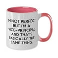 thumbnail image 2 of Inspirational Vice-Principal Gifts, I'm not perfect but I'm a, Birthday Gifts, Two Tone 11oz Mug For Vice-Principal from Friends, Birthday present, Gift ideas for birthday, What to get for birthday,, 2 of 2