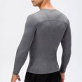 thumbnail image 3 of TFixol Camisa deportiva para hombre Manga larga Cuello redondo Elástico Slim Fitness, 3 of 8