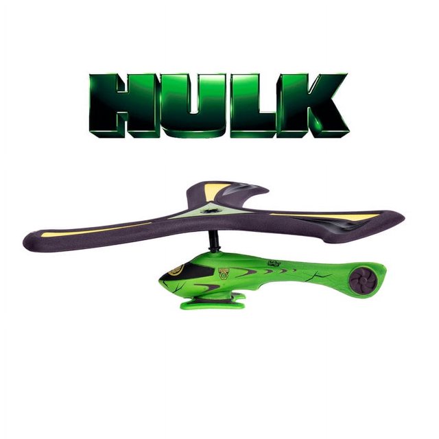 World Tech Toys Hulk Hélicoptère Boomerang, 5 Ans et Plus, Mousse Souple et Cercles Dehors 36 Pieds!