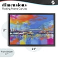 thumbnail image 4 of Stupell Industries Industrial Bay Bridge Aglow at Sunrise Black Floating Frame Canvas Art, 25 x 17, by Chromatic Storm Studio, 4 of 8