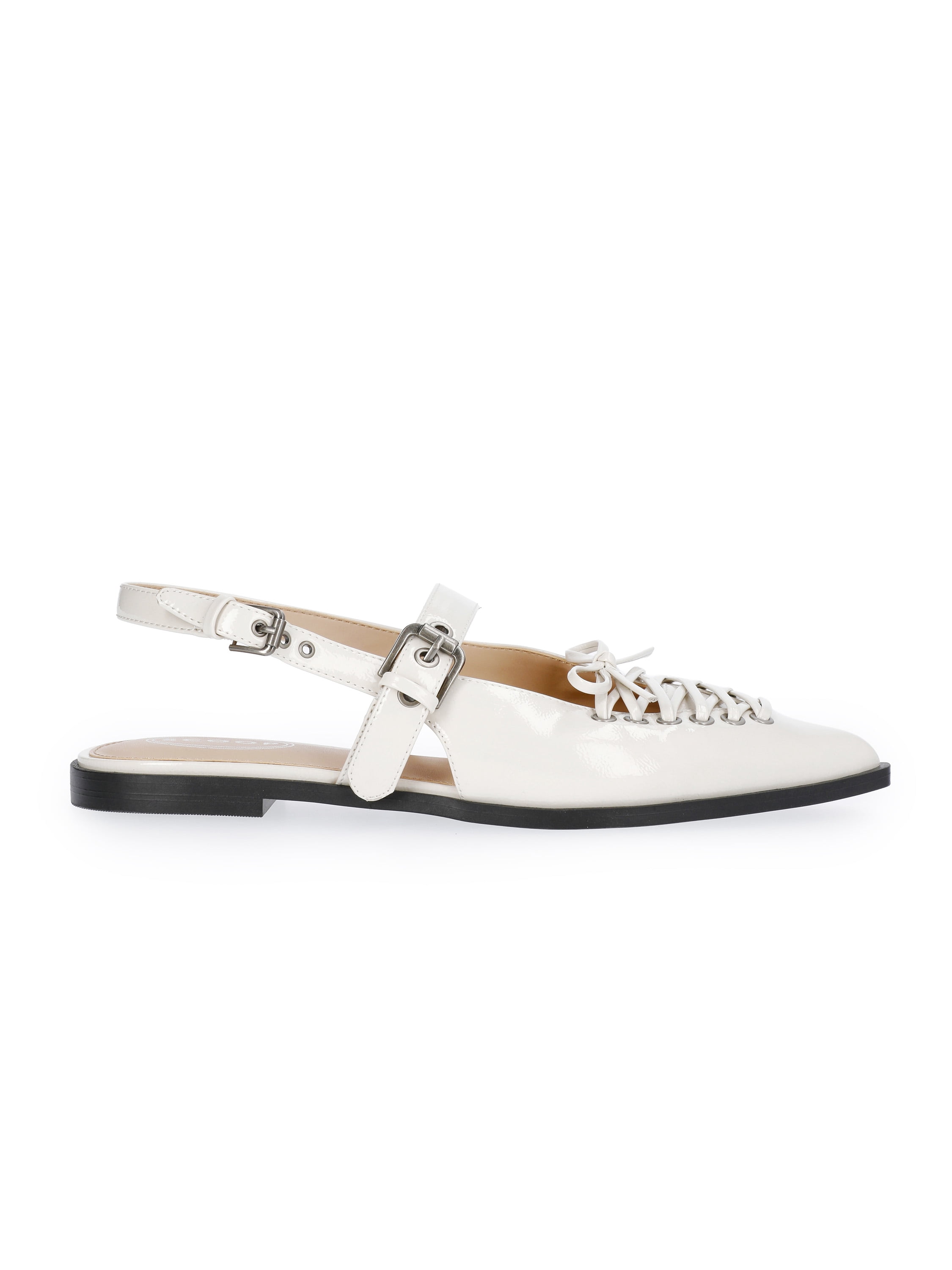 Scoop Women's Patent Faux Leather Corset Flats