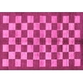 thumbnail image 1 of Ahgly Company Indoor Rectangle Checkered Pink Modern Area Rugs, 2' x 4', 1 of 1