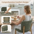 thumbnail image 2 of Dycanpo Dining Chairs Set of 4, Wide Back Kitchen Side Chairs with Chenille Upholstered and Brushed Paint Legs for Modern Farmhouse, Green, 2 of 7