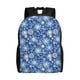 thumbnail image 1 of Disketp whiet Snowflake blue background Mochila Unisex de Apertura Lateral Completa, Mochila para Laptop para Escuela, Trabajo y Viajes, 1 of 8