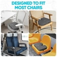 thumbnail image 5 of FORTEM Seat Cushion, Office Chair Cushion, Memory Foam Car Seat Cushions, Sciatica Coccyx Tailbone Pain Relief, Chair Cushions for Back Support, Sitting Pad for Gaming, Washable Cover, Non Slip, 5 of 10