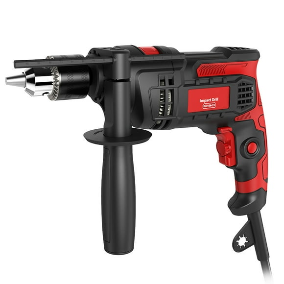 TFixol Hammer Drill Impact Drill 850W 3000 RPM Hand Electric Drill with 360° Rotating Handle Hammer and Drill 2 Mode in 1 with Depth Gauge for Drilling Steel Masonry Concrete Wood