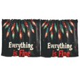 thumbnail image 7 of Yayeee Kitchen Curtains Tier Set of 2 Light Filtering 57"x36" Over Sink Window Panels, Black Christmas Light, 7 of 7