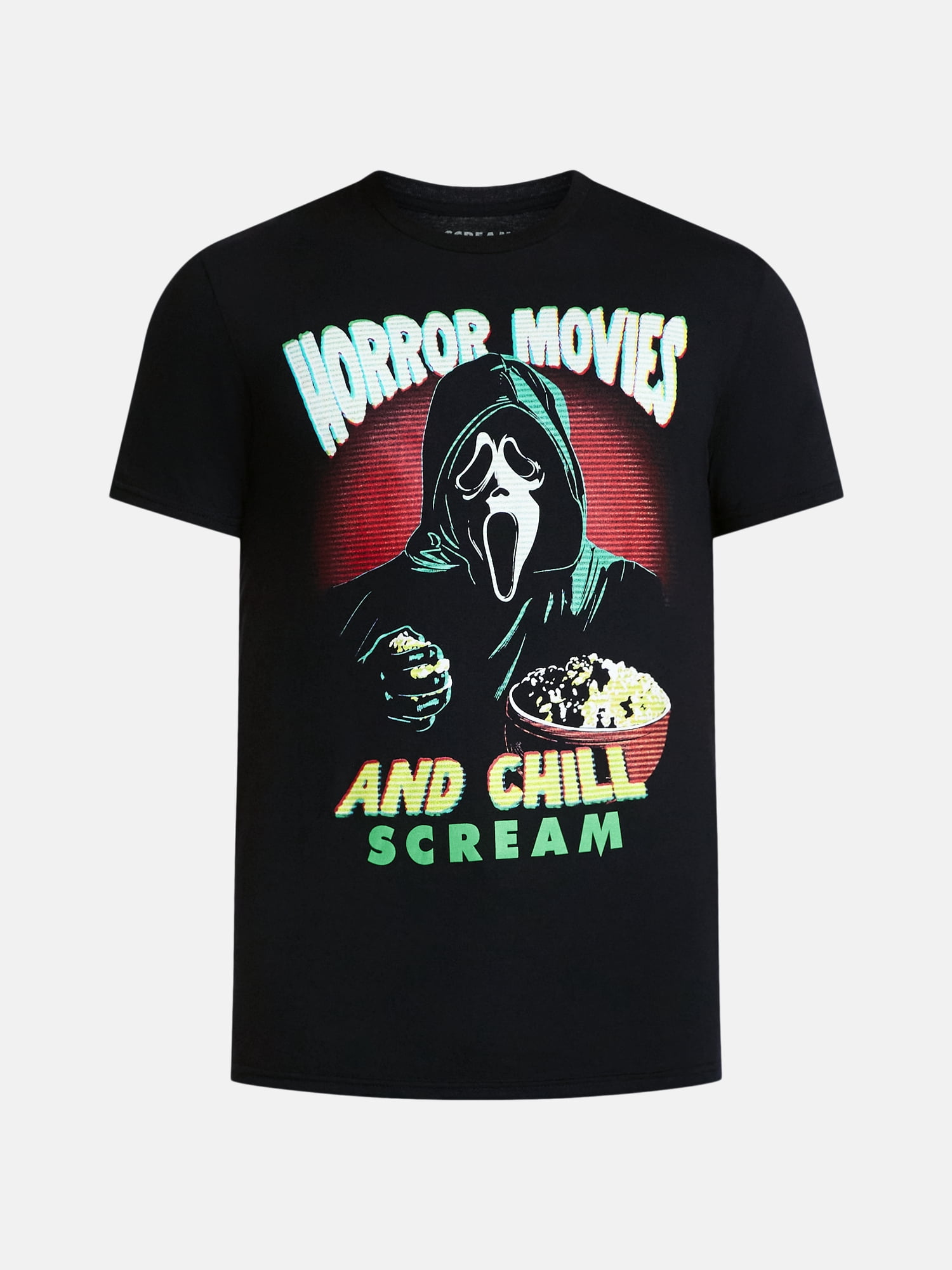 Scream Ghostface Men's and Big Men's Graphic Tee with Short Sleeves, Sizes S-3XL