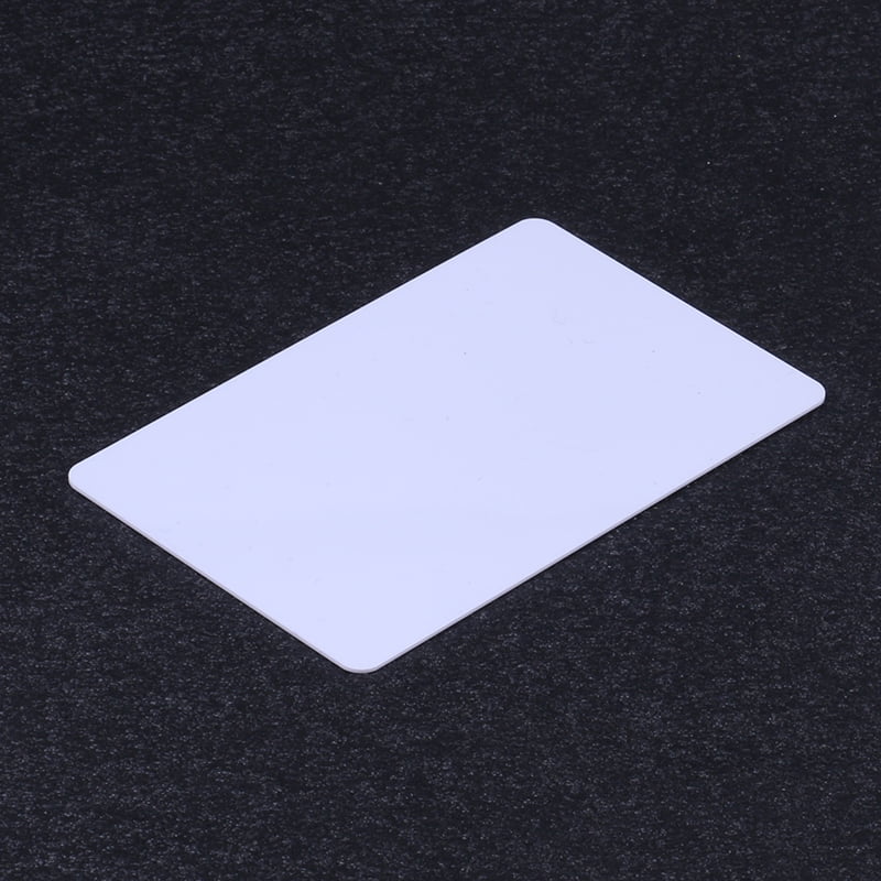 100 Blank Plastic Cards Colour White