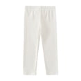 thumbnail image 4 of NIEWTR Baby Toddler and Kids Organic Cotton Leggings Girls and Boys Clothing Girls Athletic Leggings Kids Dance Workout Running Yoga Pants (A-White,7-8 Years), 4 of 5