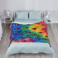 thumbnail image 3 of Peacock Feathers Blanket Soft flannel Throw Blanket Plush Blankets for Couch Bed Peacock Gifts for Boys Girls Kids Adults, 3 of 6