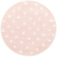 thumbnail image 2 of Unique Loom Whimsy Kids Collection Area Rug - Stars (3' 3" Round Pink/Ivory) Perfect For Kids Bed Room/Nursery Room/Living Room/Class Room/Play Room, 2 of 5