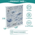 thumbnail image 5 of 3 Ring Binder 1.5 inch Round Rings with Interior Pockets Binders Organizer Office School 1Pack Exquisite Blue Peony Design, 5 of 10