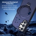 thumbnail image 4 of Entronix Magnetic Case for Galaxy S26 Ultra, Frosted Matte Back with Kickstand Slim Fit Cover, Navy Blue, 4 of 6