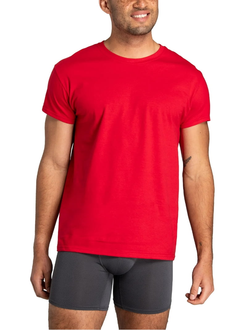 Fruit of the Loom Men's Tagless Crew Undershirts, 6-Pack - Walmart.com