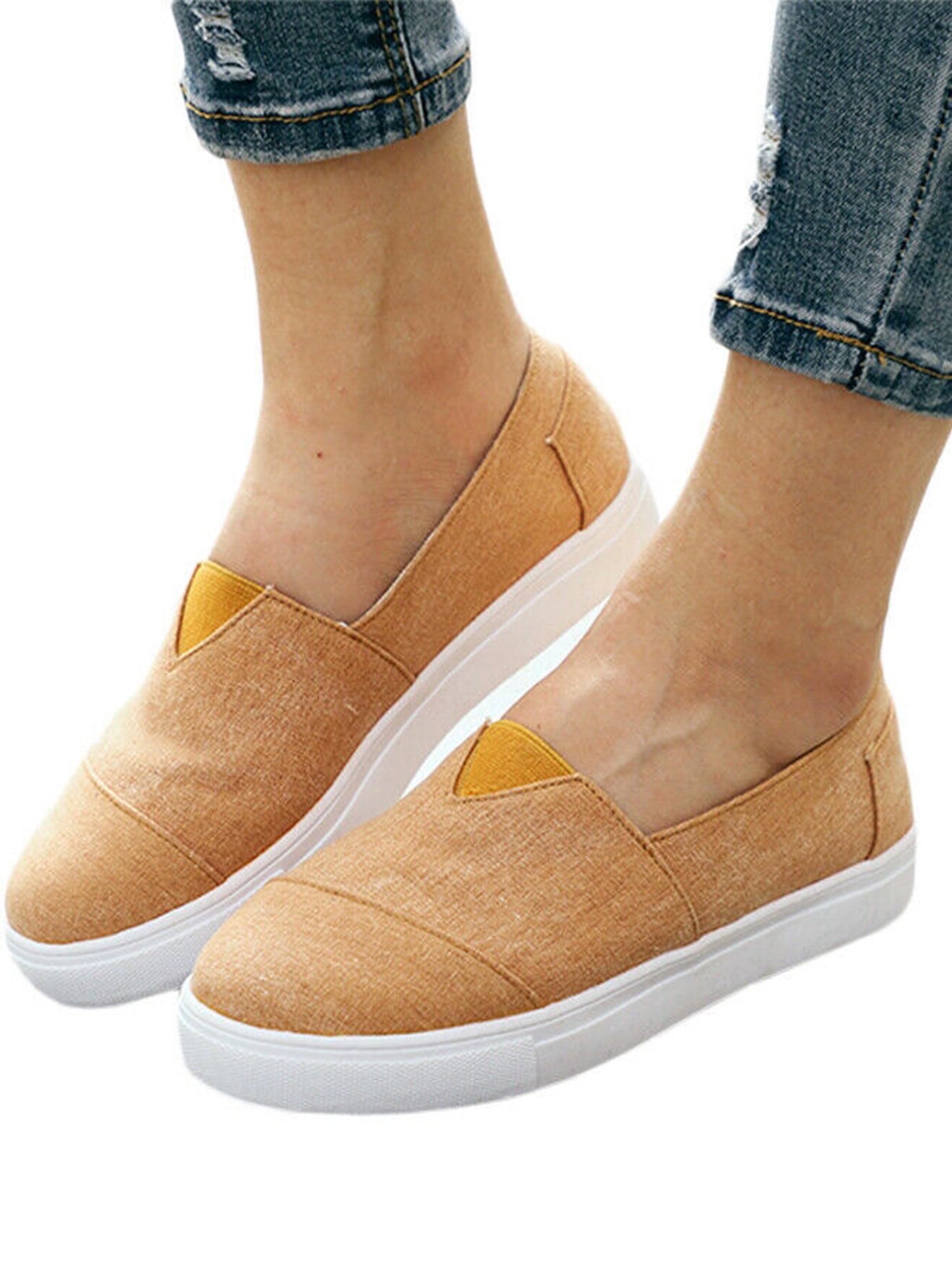 women's bow high top platform loafers wedge casual slip on striped shoes