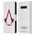 thumbnail image 1 of Head Case Designs Officially Licensed Assassin's Creed Logo Plain Leather Book Wallet Case Cover Compatible with Samsung Galaxy S10, 1 of 6