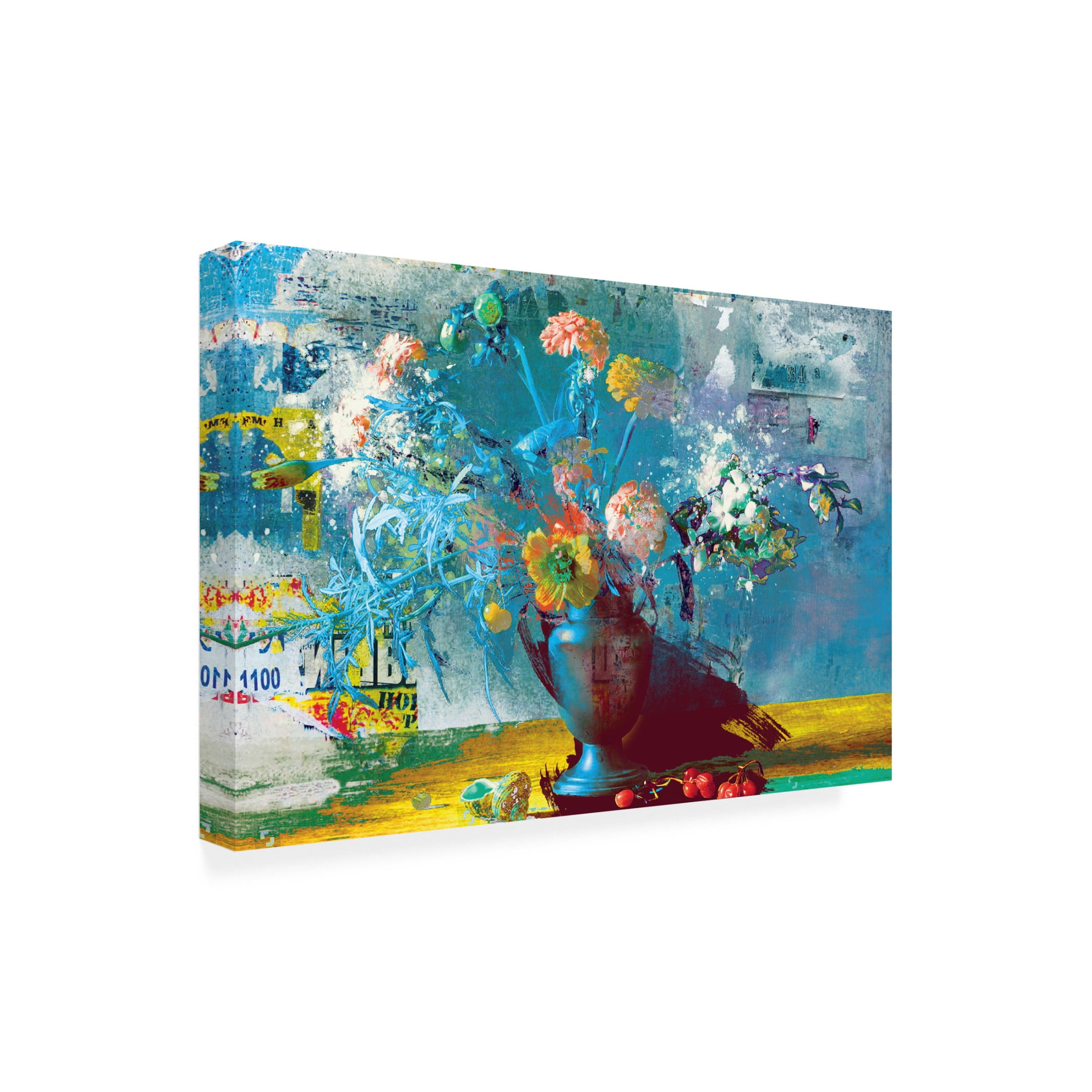 Canvas Wall Art - Porter Hastings 'Urban Bouquet 1' Wall Art for Living Room, Bedroom, or Office Décor by Trademark Fine Art - 47 x 30 Inches