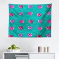 thumbnail image 1 of Teal Tapestry, Square Pixel Like Mosaic Pattern Simplistic Modern Contemporary Design Illustration Print, Fabric Wall Hanging Decor for Bedroom Living Room Dorm, 2 Sizes, Green, by Ambesonne, 1 of 1