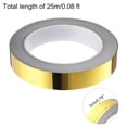 thumbnail image 2 of Uxcell 2Pcs Cinta de Espejo Metálico de Líneas de Foil Dorado para Azulejos de Suelo 0.79"x82 Ft, 2 of 6