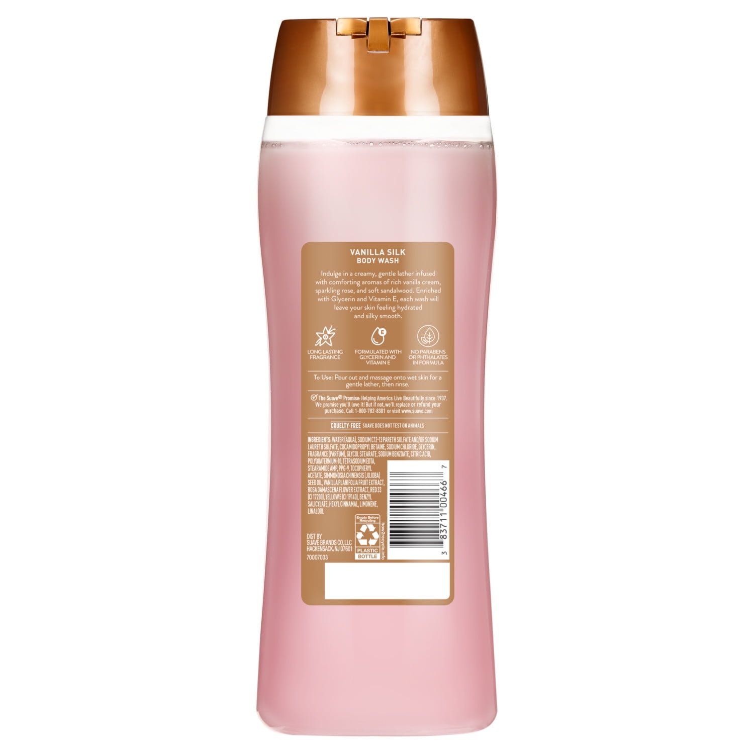 (2 pack) Suave Vanilla Silk Moisturizing Body Wash with Glycerin & Vitamin E, 18 FL OZ