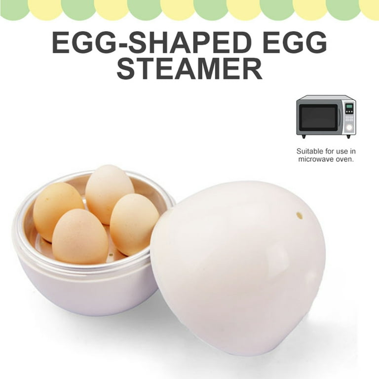 Egg Cooker with 4 Egg Capacity Microwave Hardboiled Egg Maker Compact  Design ABS Material Egg Boiler Steamer for Home Use Hard Boiled Eggs
