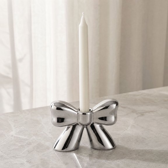 Luckky Black Floating Ghost Resin Taper Candle Holder,Gothic Spooky Phantom Candlestick for Halloween Table Mantel Home Party Decor