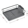 thumbnail image 2 of SUMMIT Dish Drying Rack - Stainless Steel Dish Rack with Drainboard for Kitchen Counter and Sink, 15.6" D x 12" W x 5" H, Grey, 2 of 7