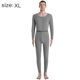 thumbnail image 2 of Conjunto de ropa interior térmica para hombre, calzoncillos largos con forro polar suave, capa base superior e inferior cálidas para el invierno, gris, 2 of 6