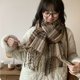 thumbnail image 3 of Bufanda a cuadros para mujer, bufandas de pashmina para otoño e invierno, para clima frío, cálidas, grandes, 3 of 5