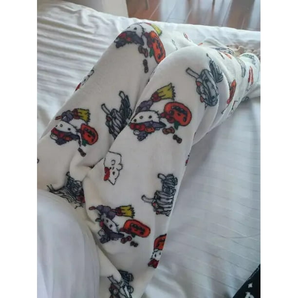 Pantalon Pyjama Femme Hiver En Flanelle - Imprimé Chat Kawaii, Taille élastique, Confortable
