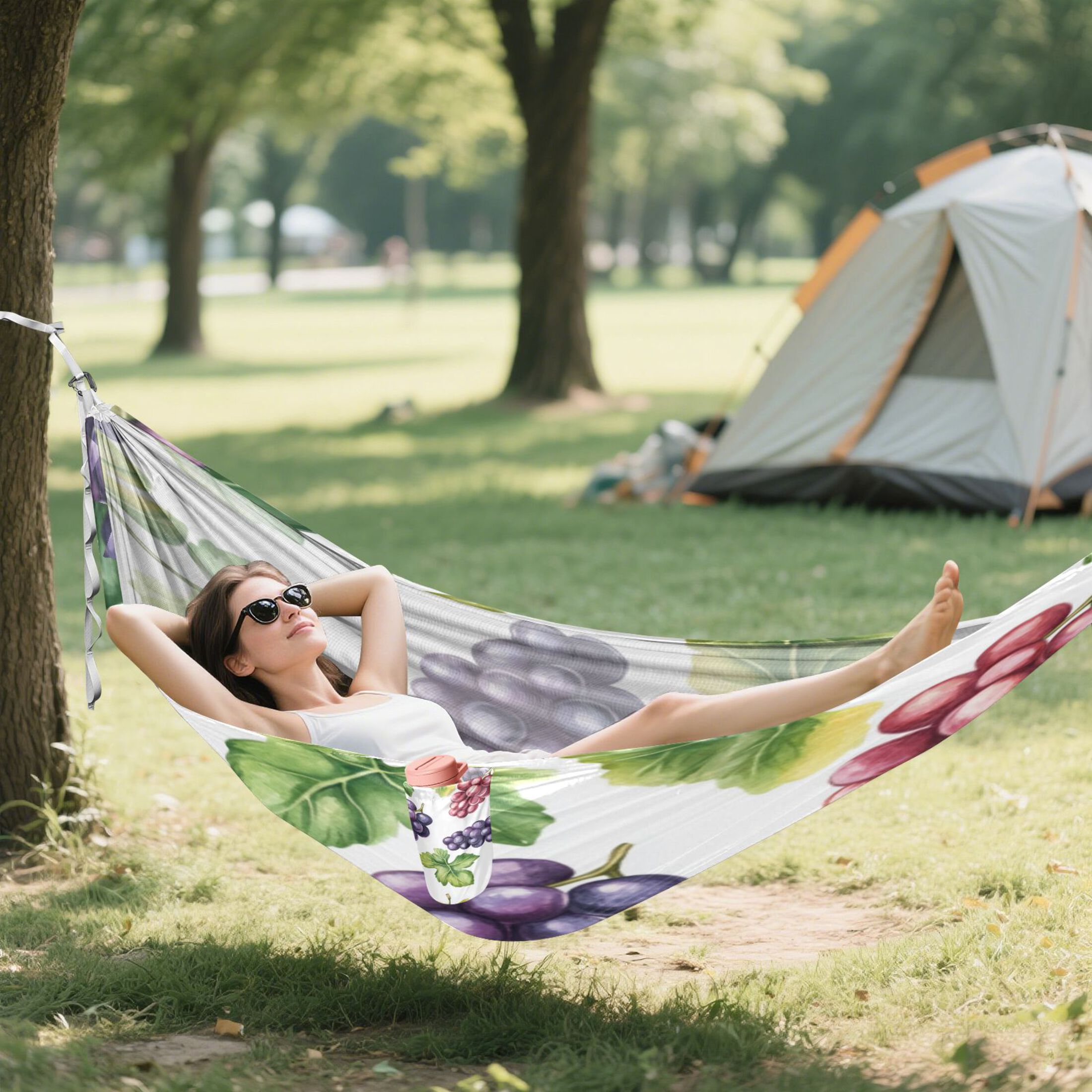 Hammock Camping Hammock Nylon Portable Hammock Travel Camping Hammock Cartoon Grape