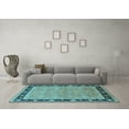 thumbnail image 3 of Ahgly Company Indoor Rectangle Oriental Light Blue Industrial Area Rugs, 3' x 5', 3 of 4
