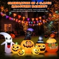 thumbnail image 3 of Bilivry 8ft Long Halloween Inflatable Outdoor Decoration, Inflatable Pumpkin with Witch Hat Black Cat and Ghost Built-in LED Light for Halloween Party Yard Garden Lawn Outdoor Decoration, 3 of 12