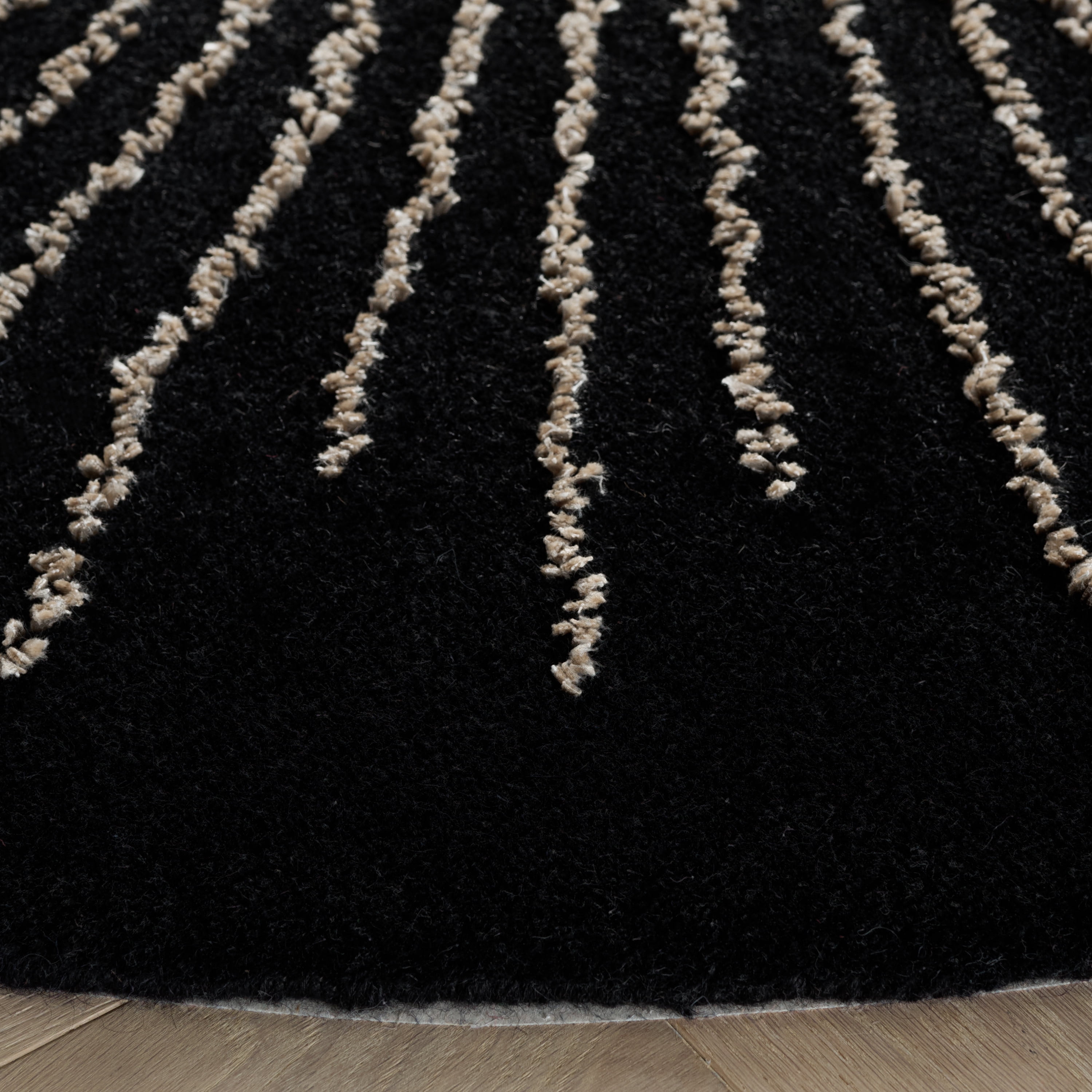 Safavieh Soho Michelle Geometric Area Rug, Black/Beige, 10' x 10' Round