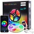 thumbnail image 1 of Kit de Bandes Lumineuses DEL Étanches, Kit de Bande Lumineuse RVB à Intensité Variable de 16,4 Pi Compatible avec Google.smd 5050, Bandes Lumineuses Contrôle par Application, Se Synchronise à la Musique, Convient à la Télé, à la Chambre, aux Fêtes et à la Décoration Intérieure, 1 of 4
