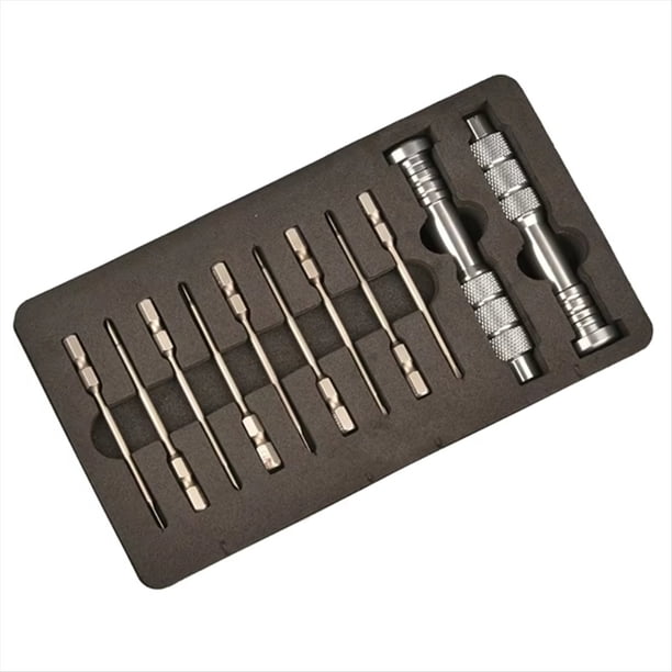 Juego de Destornilladores de Trinquete 11 en 1 para Reparación de Lentes de Cámara y Teléfonos Celulares.