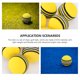 thumbnail image 2 of 25 pelotas de EVA arcoíris de 42 mm para entrenamiento en interiores (amarillas), 2 of 7