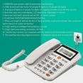 thumbnail image 3 of Htovila Desktop Corded Landline Phone Big Button Corded for Elderly Seniors Phone with LCD Display Flash/ Redial/ Hands Free Functions Dual Ports for  Switch for Home Hotel Office Bank Call Cent, 3 of 7