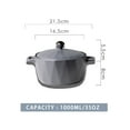thumbnail image 5 of Ceramic Round Casserole Dish With Lid Oven Proof, Cooking Pans Handle With Lid-green-35oz 1000ml, 5 of 7