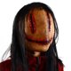 thumbnail image 3 of Máscara de Halloween aterradora con pelo, máscara de diablo de terror de costura aterradora, máscara de fantasma femenina, máscara de terror de látex natural para cosplay, fiesta temática, juegos de desafío de terror JM, 3 of 5