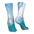 thumbnail image 7 of Fuzoiu Lighthouse Sea Port Print Crew Socks,Casual Athletic Gym LightWeight Thin Socks,Casual Crew Socks for Men Woman,Calf Length Crew Socks, 7 of 7