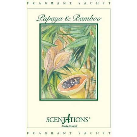 Bamboo Fragrance - Scentations Fragrance Sachet 1.3 Oz. Set of 6 - Papaya Bamboo